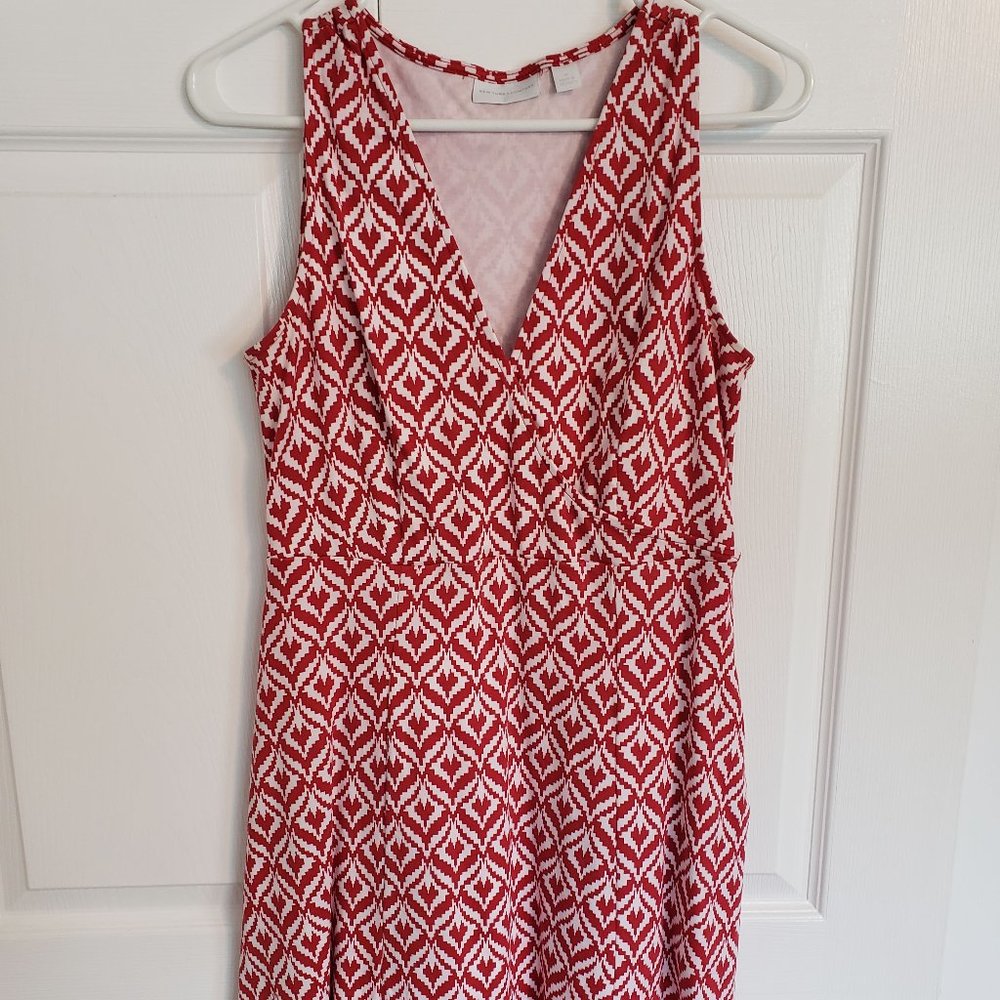 NY&Co Red and White Casual Dress